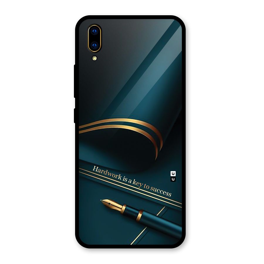 Hardwork Is Key Glass Back Case for Vivo V11 Pro