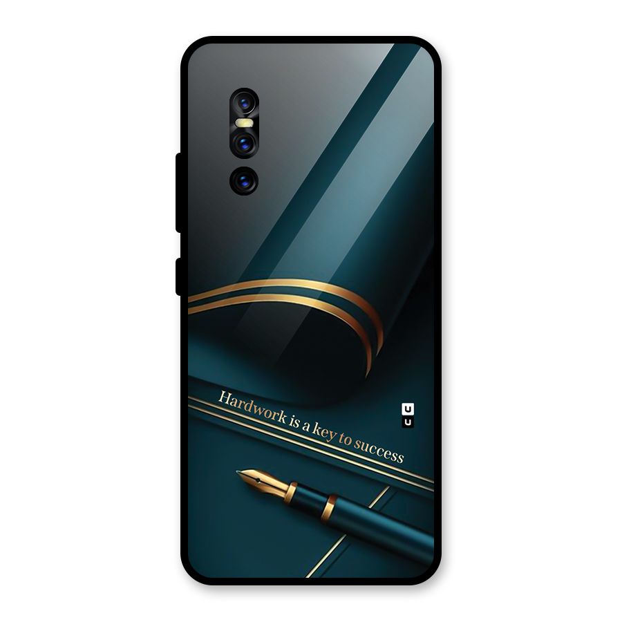 Hardwork Is Key Glass Back Case for Vivo V15 Pro