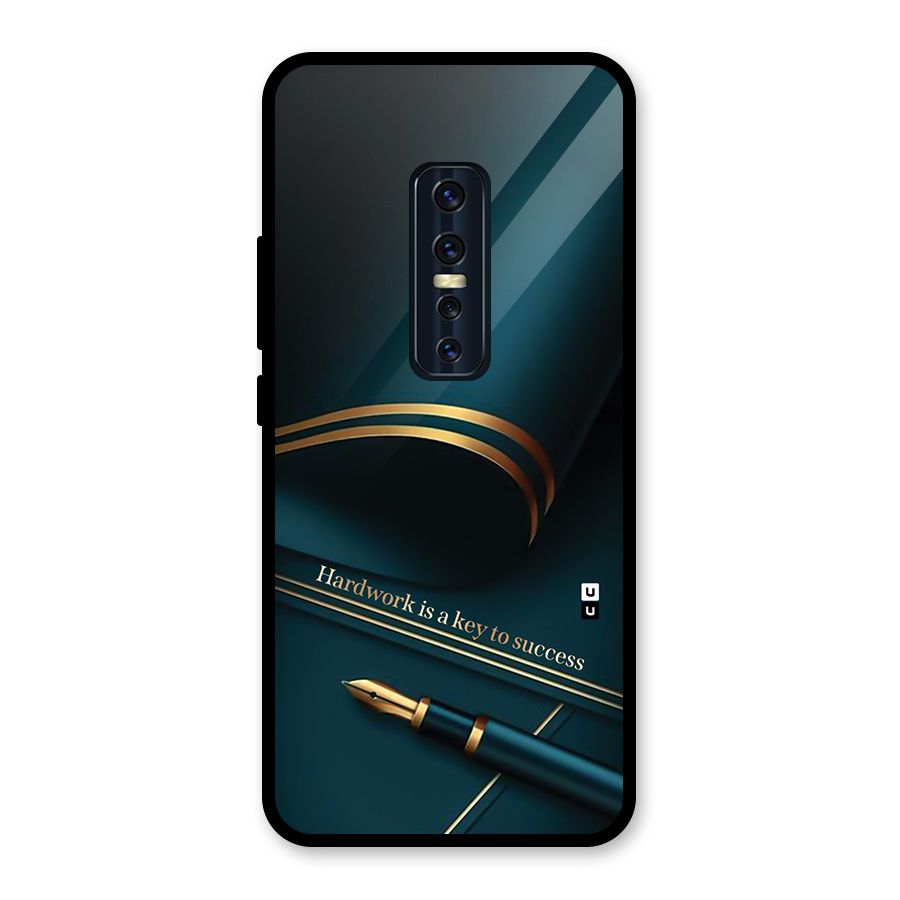 Hardwork Is Key Glass Back Case for Vivo V17 Pro