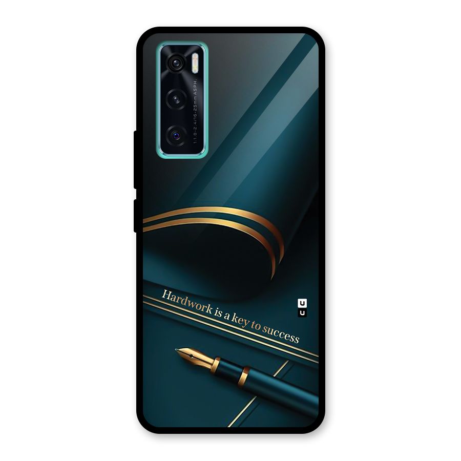 Hardwork Is Key Glass Back Case for Vivo V20 SE