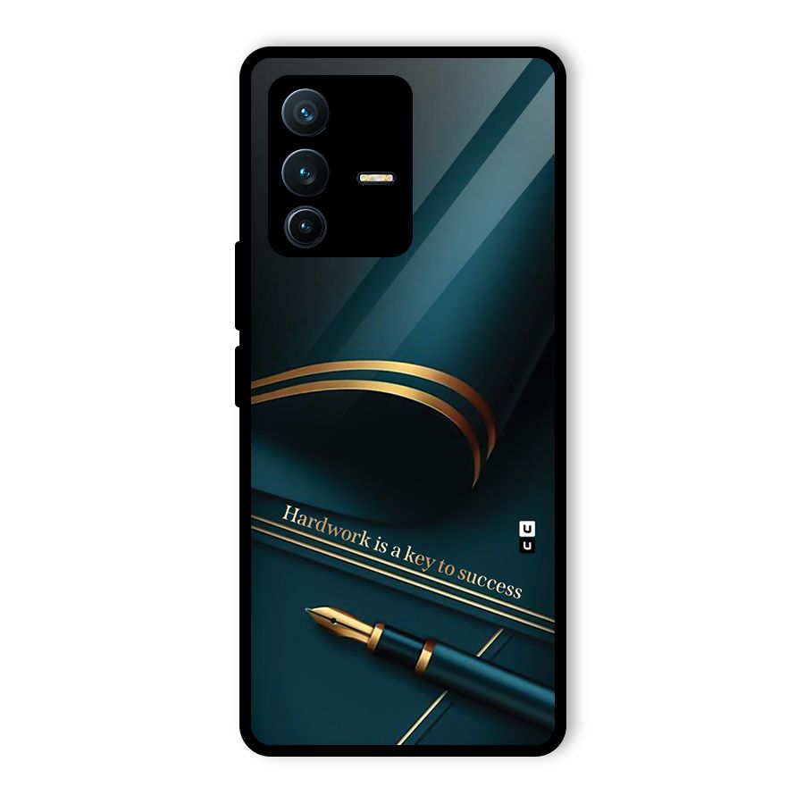 Hardwork Is Key Glass Back Case for Vivo V23 Pro