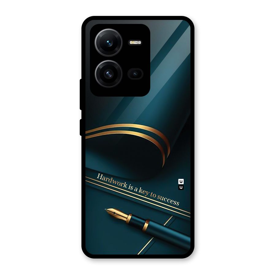 Hardwork Is Key Glass Back Case for Vivo V25