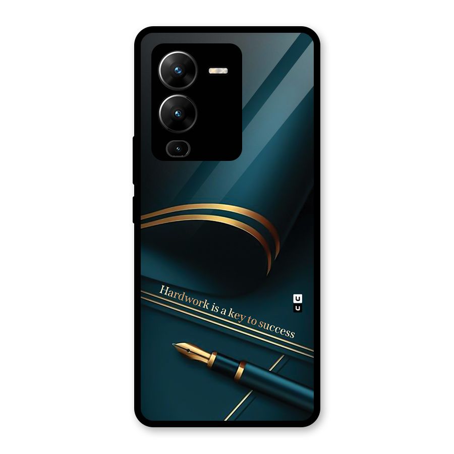 Hardwork Is Key Glass Back Case for Vivo V25 Pro