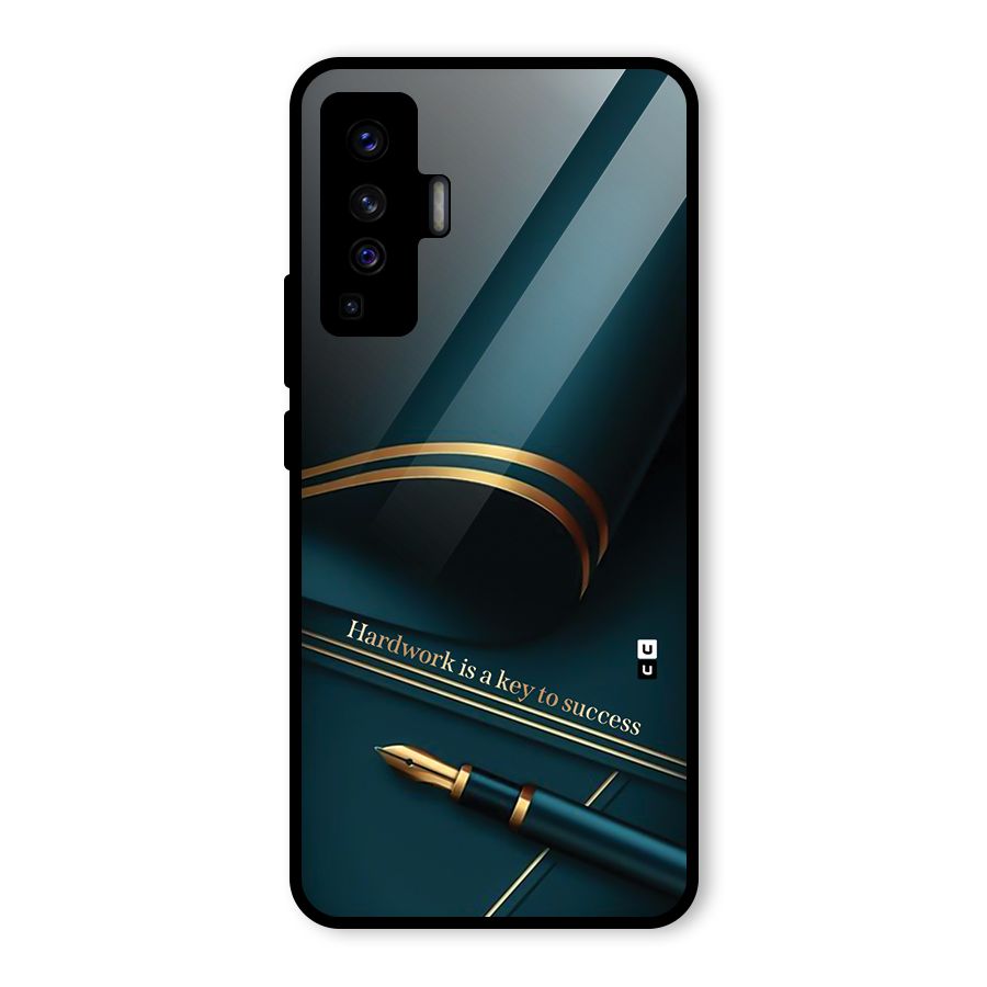 Hardwork Is Key Glass Back Case for Vivo X50