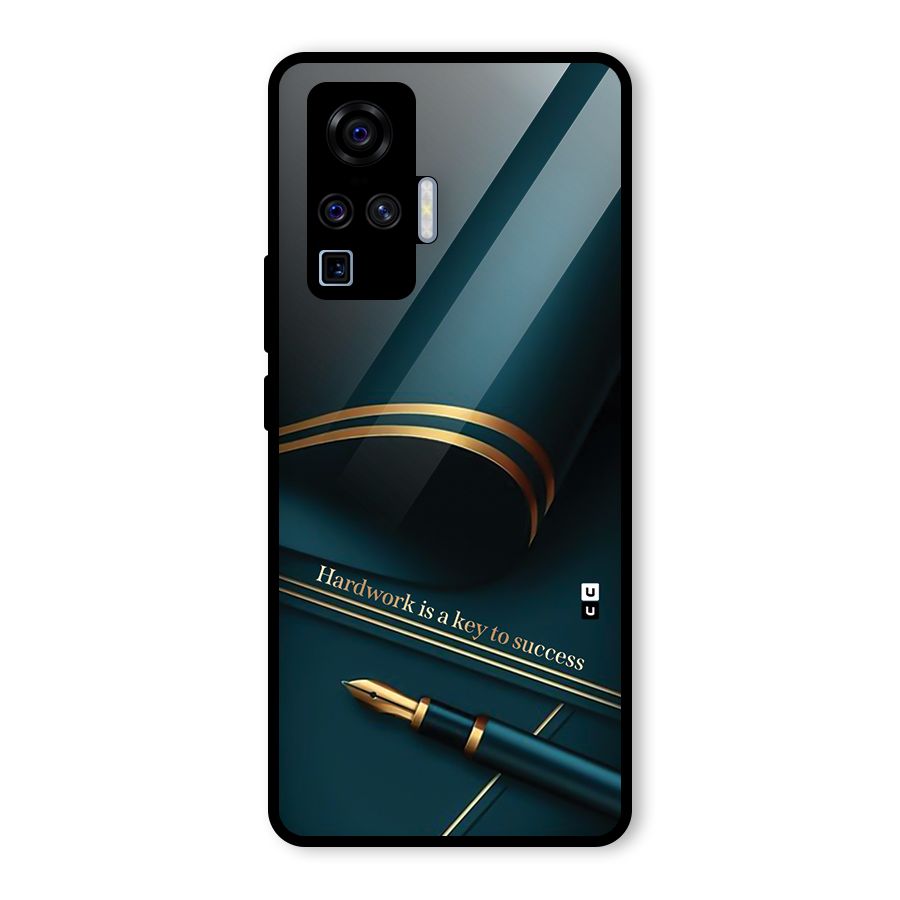 Hardwork Is Key Glass Back Case for Vivo X50 Pro