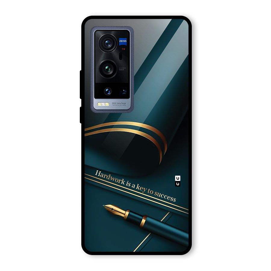 Hardwork Is Key Glass Back Case for Vivo X60 Pro Plus