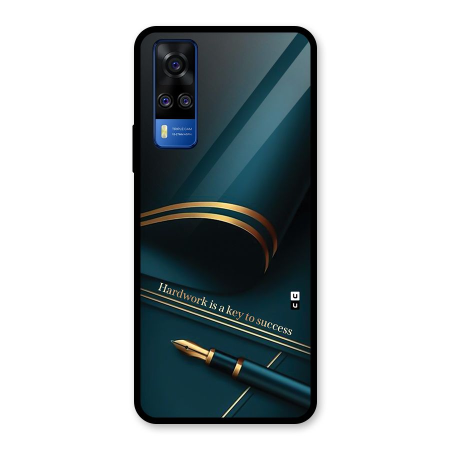 Hardwork Is Key Glass Back Case for Vivo Y31