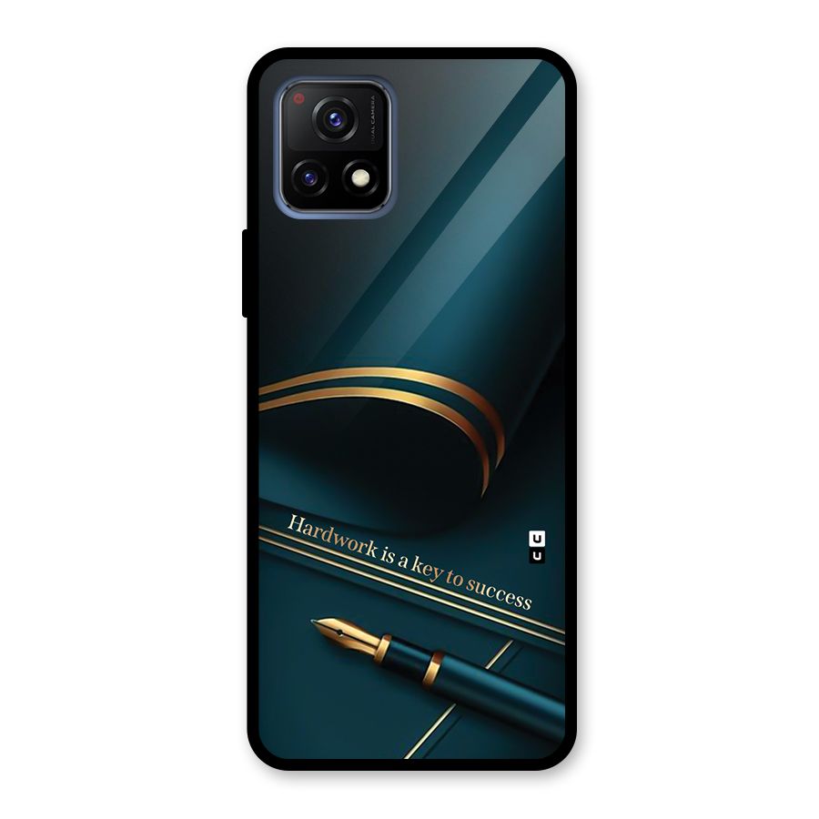 Hardwork Is Key Glass Back Case for Vivo Y72 5G