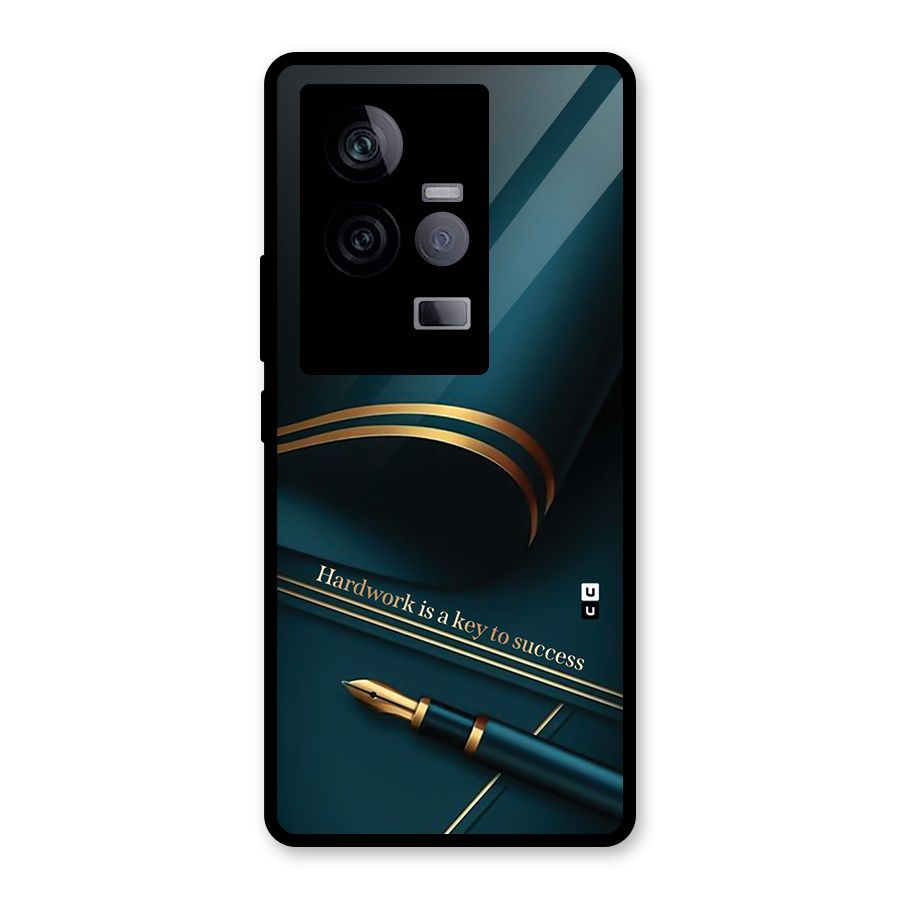 Hardwork Is Key Glass Back Case for Vivo iQOO 11 5G