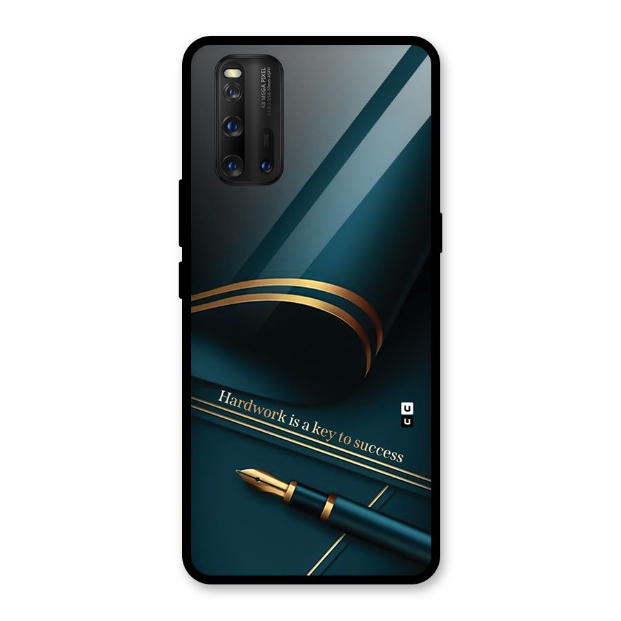 Hardwork Is Key Glass Back Case for Vivo iQOO 3