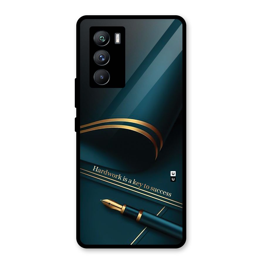 Hardwork Is Key Glass Back Case for Vivo iQOO 9 SE