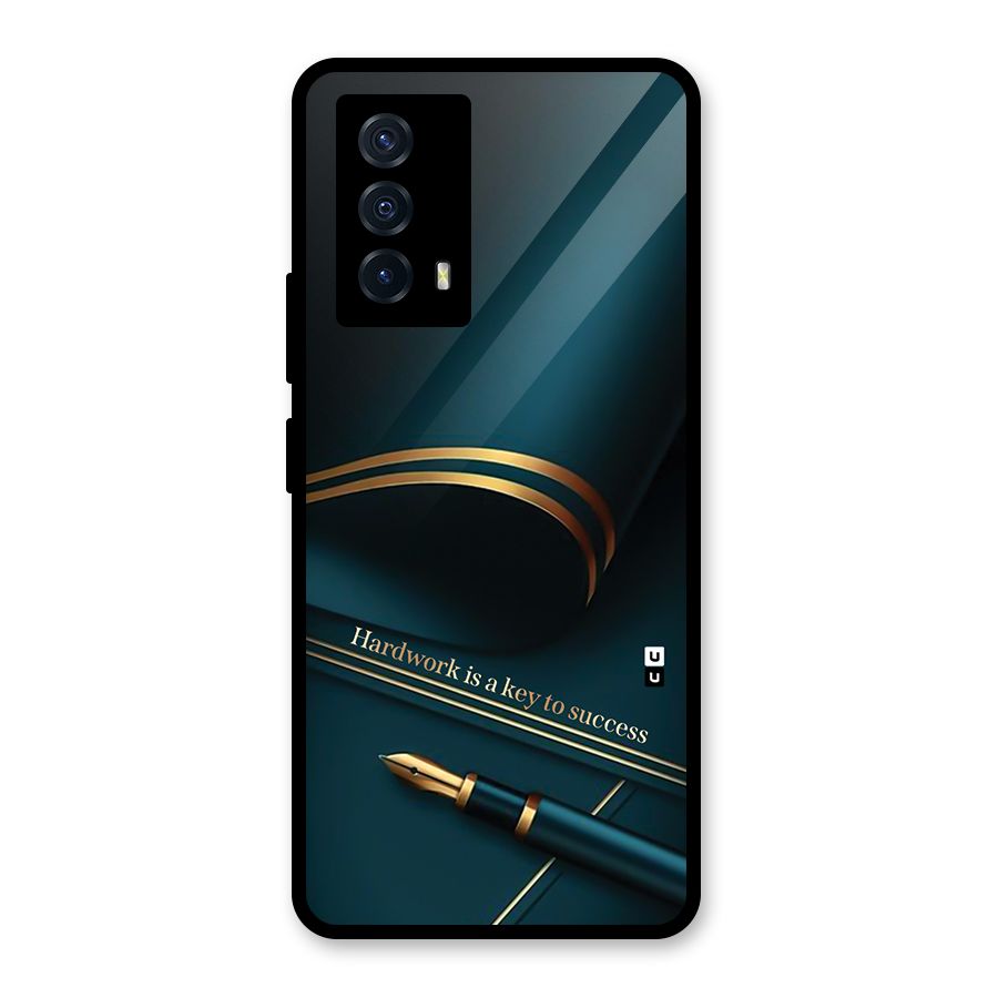 Hardwork Is Key Glass Back Case for Vivo iQOO Z5