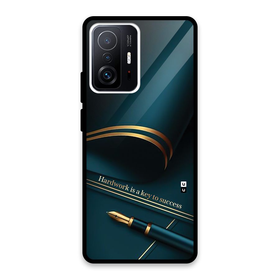 Hardwork Is Key Glass Back Case for Xiaomi 11T Pro