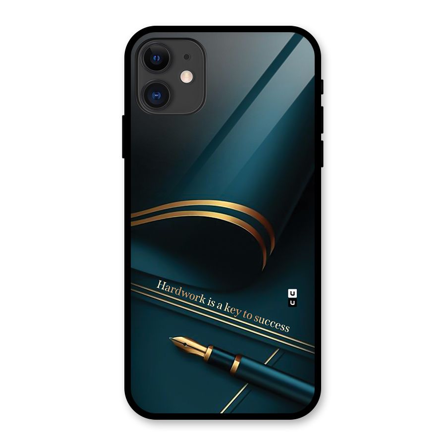 Hardwork Is Key Glass Back Case for iPhone 11