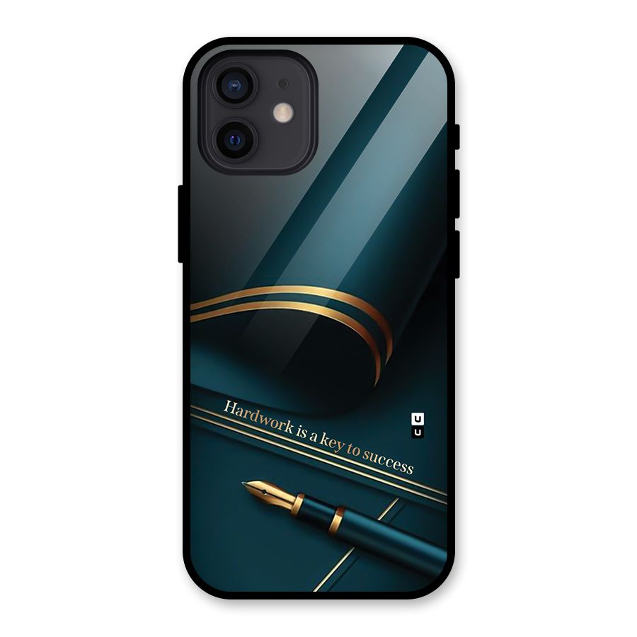 Hardwork Is Key Glass Back Case for iPhone 12