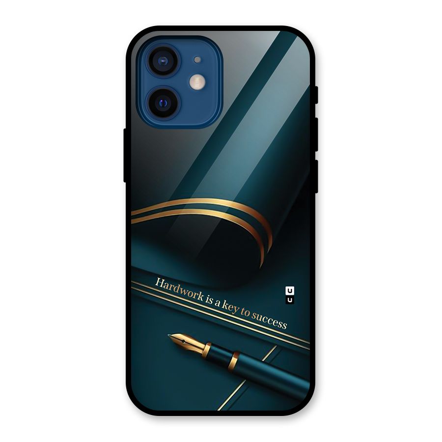 Hardwork Is Key Glass Back Case for iPhone 12 Mini