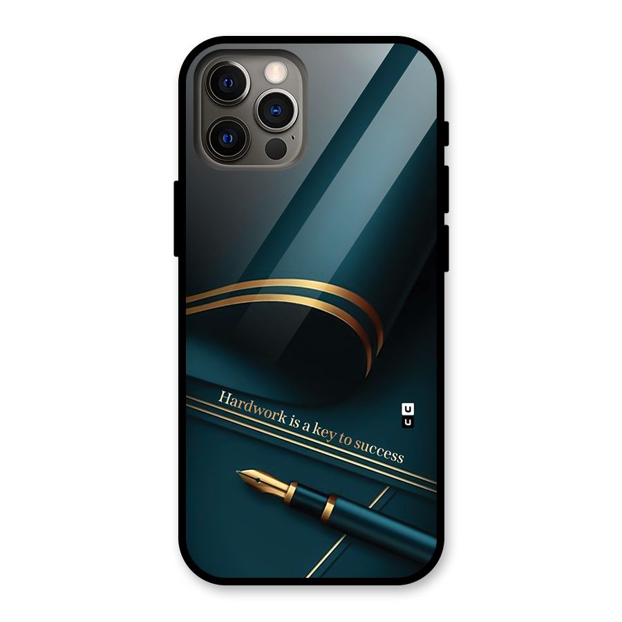 Hardwork Is Key Glass Back Case for iPhone 12 Pro