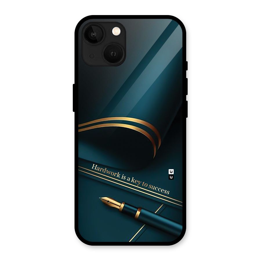 Hardwork Is Key Glass Back Case for iPhone 13