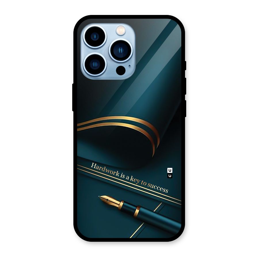 Hardwork Is Key Glass Back Case for iPhone 13 Pro