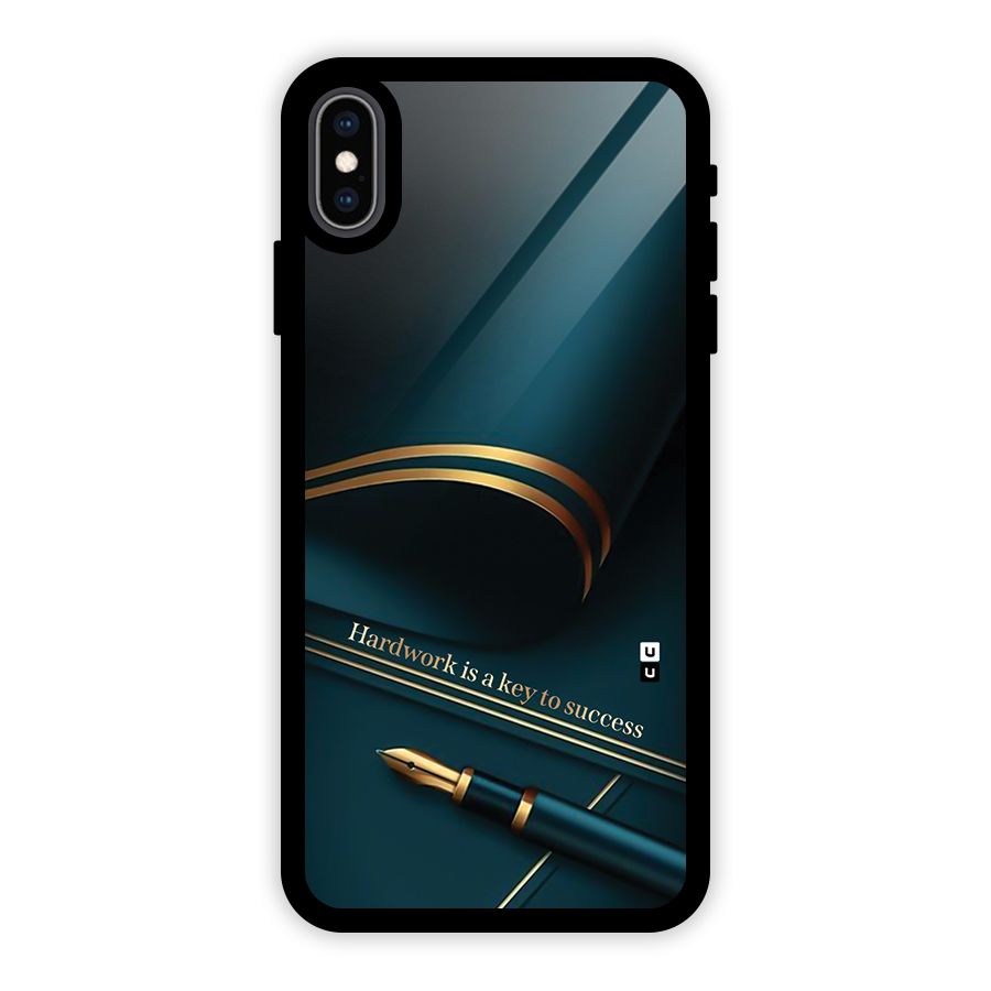 Hardwork Is Key Glass Back Case for iPhone XS Max