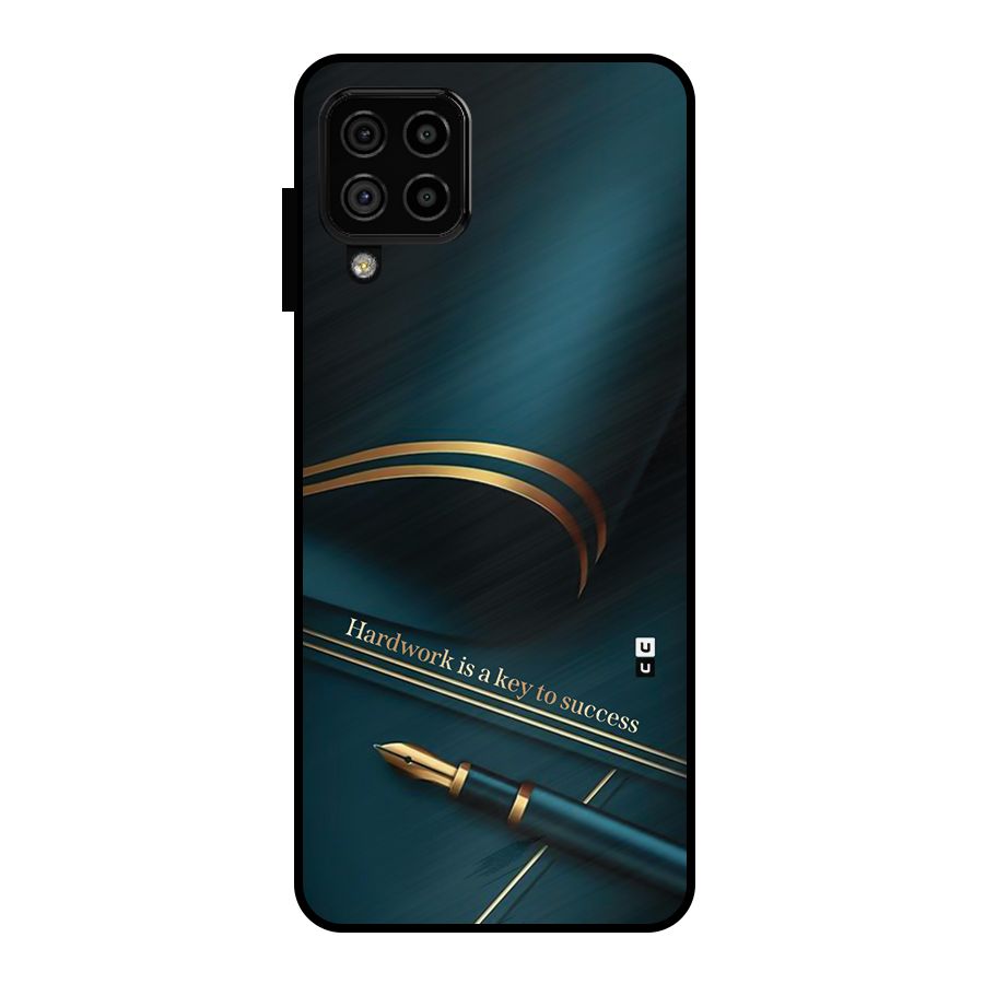 Hardwork Is Key Metal Back Case for Galaxy A22 4G