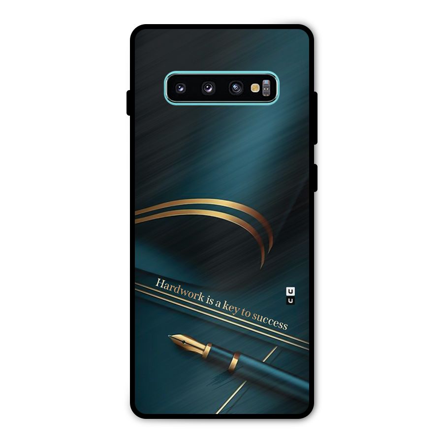 Hardwork Is Key Metal Back Case for Galaxy S10 Plus