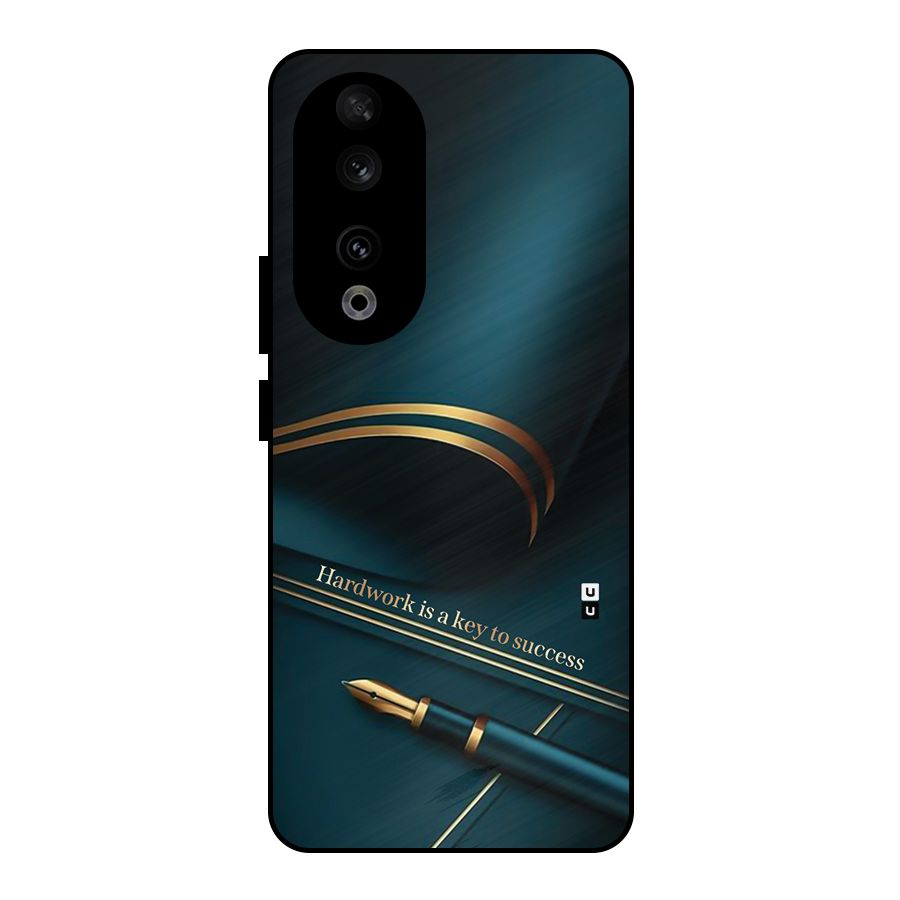 Hardwork Is Key Metal Back Case for Honor 90