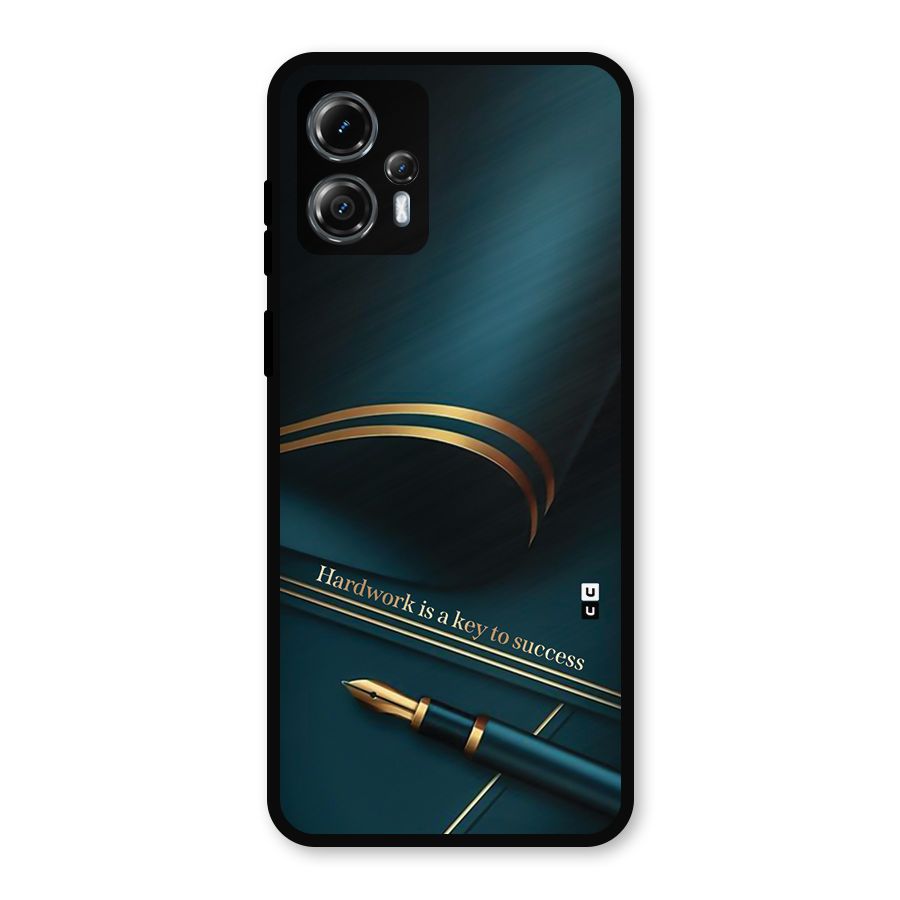 Hardwork Is Key Metal Back Case for Moto G13