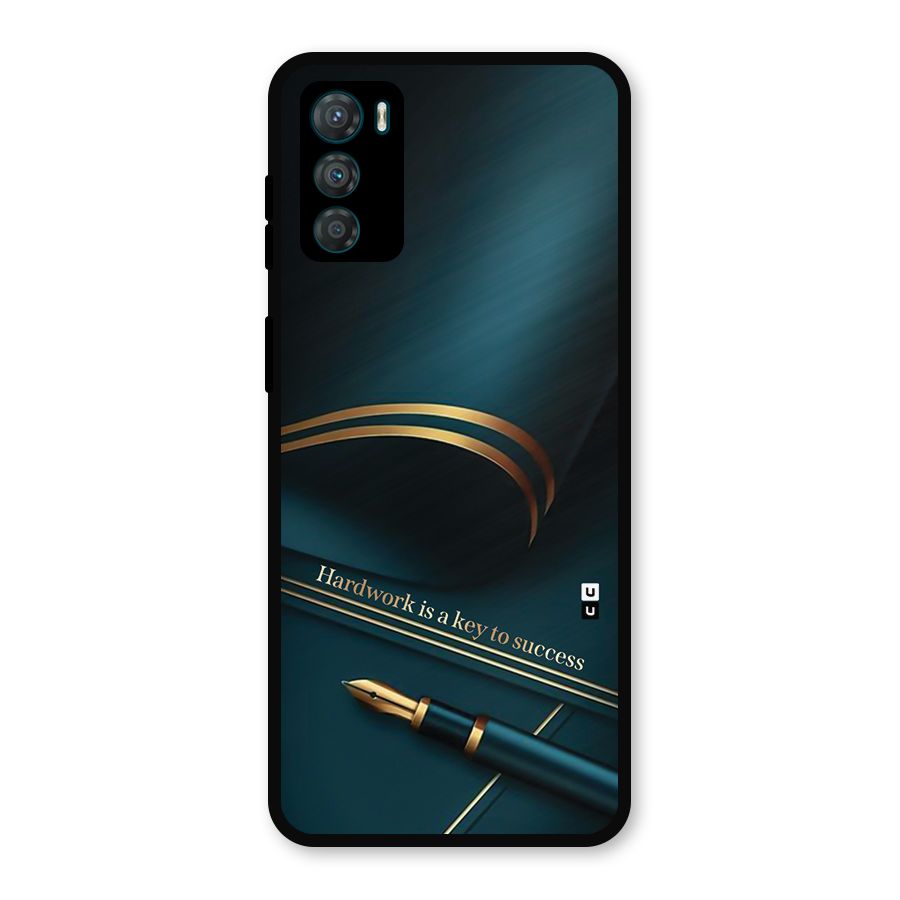 Hardwork Is Key Metal Back Case for Moto G42