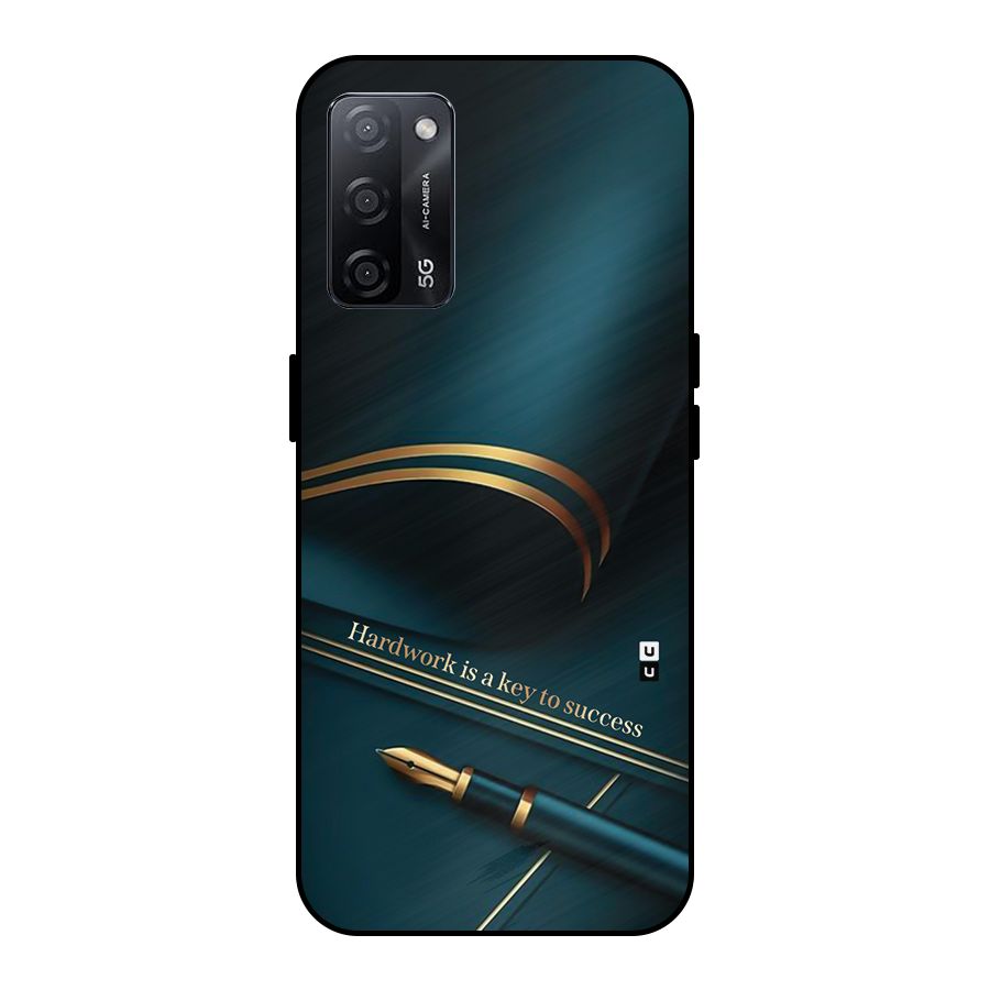 Hardwork Is Key Metal Back Case for Oppo A53s 5G