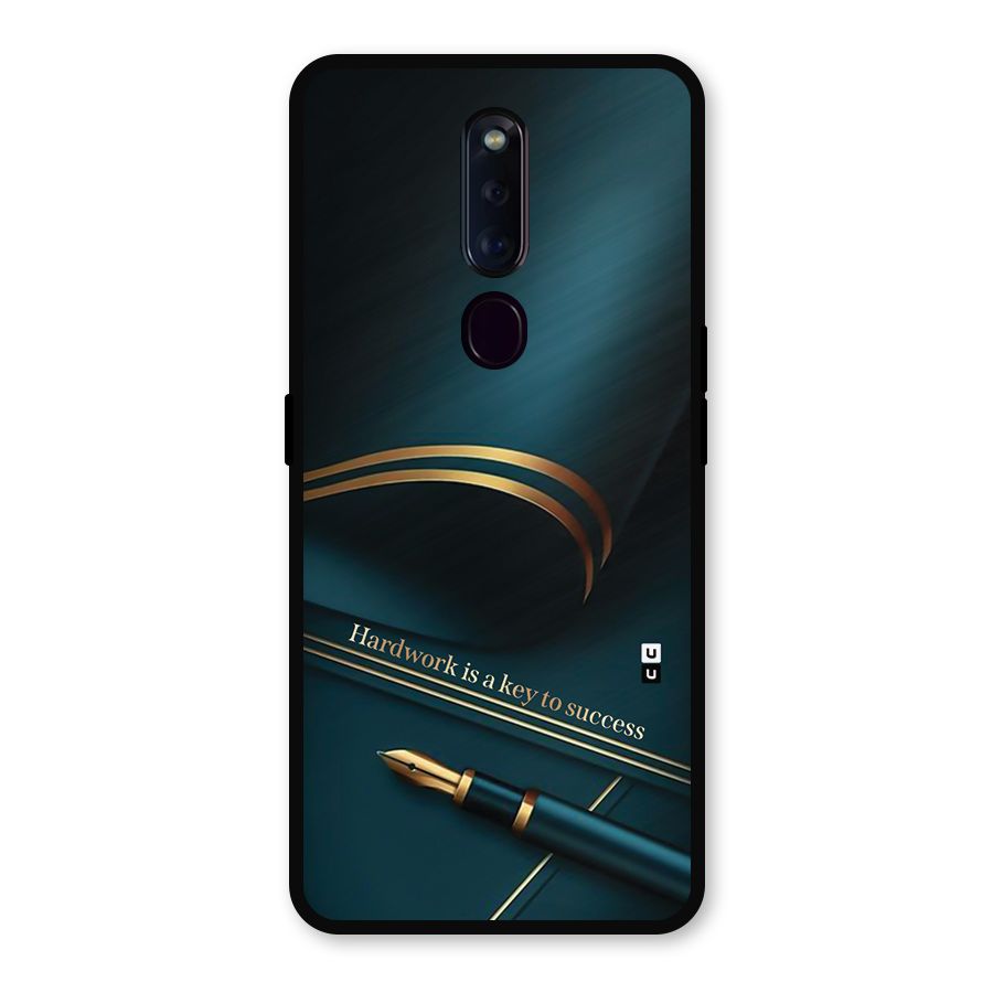 Hardwork Is Key Metal Back Case for Oppo F11 Pro