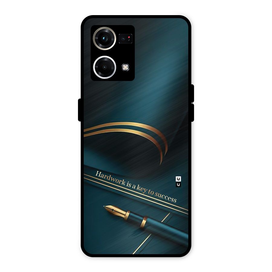 Hardwork Is Key Metal Back Case for Oppo F21 Pro 4G