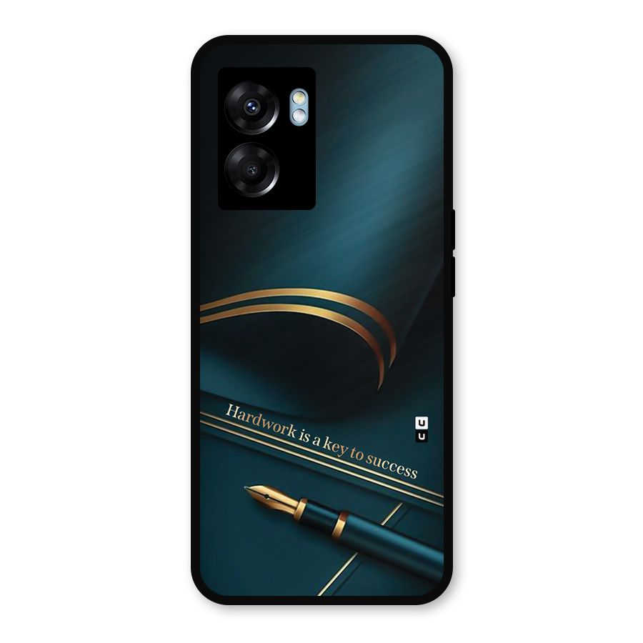 Hardwork Is Key Metal Back Case for Oppo K10 (5G)