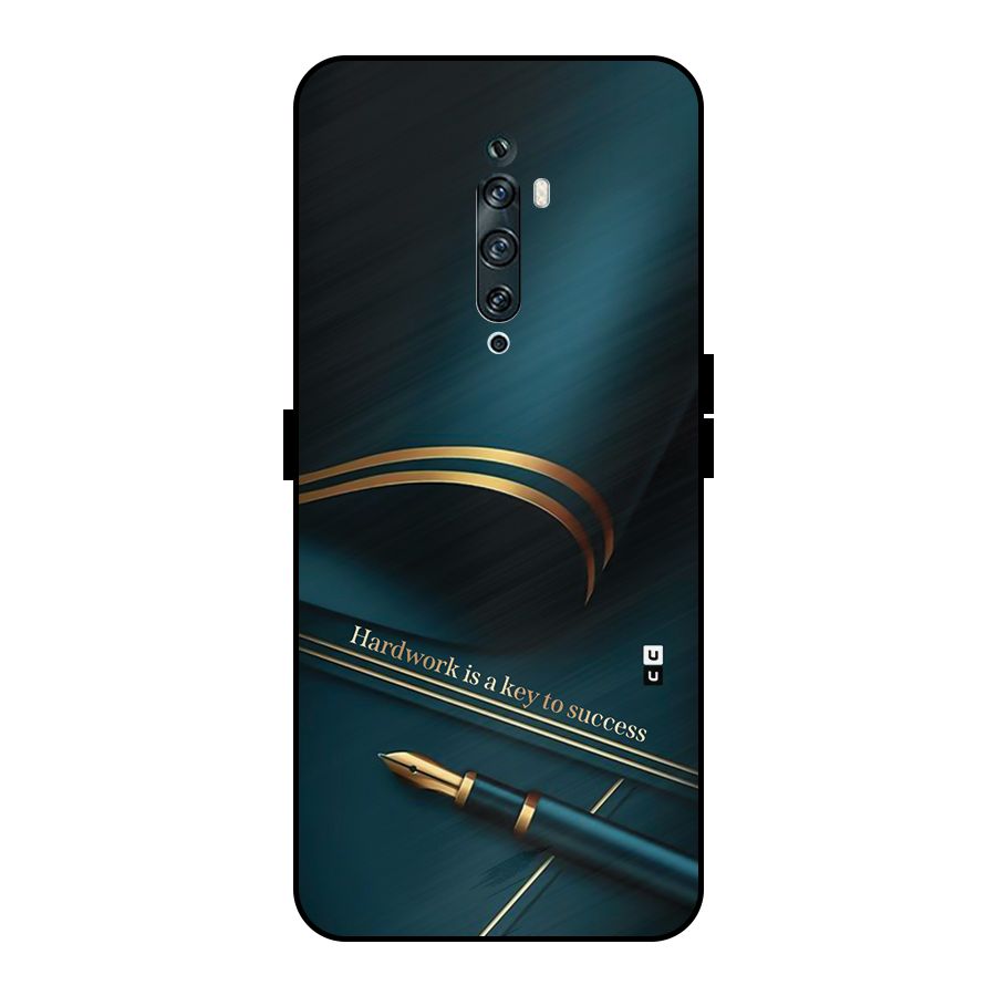 Hardwork Is Key Metal Back Case for Oppo Reno2 F