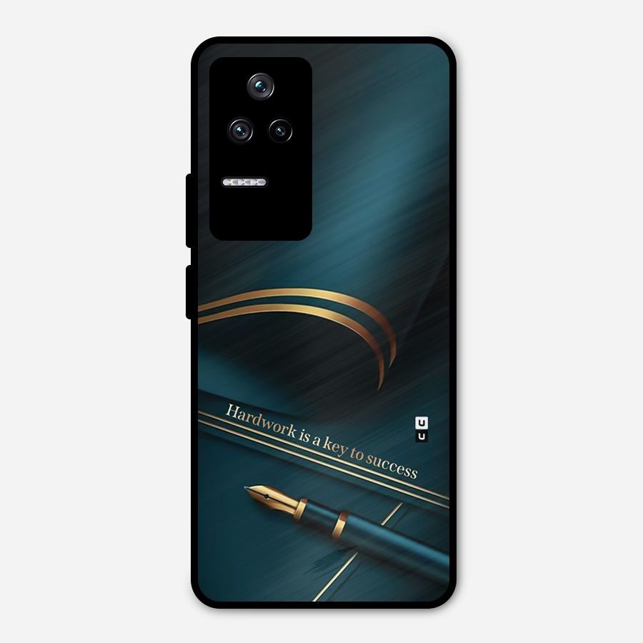 Hardwork Is Key Metal Back Case for Poco F4 5G