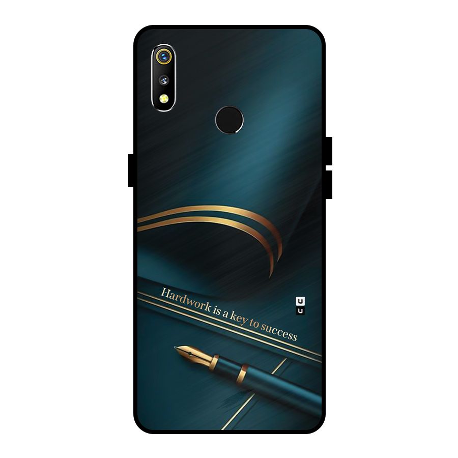 Hardwork Is Key Metal Back Case for Realme 3i
