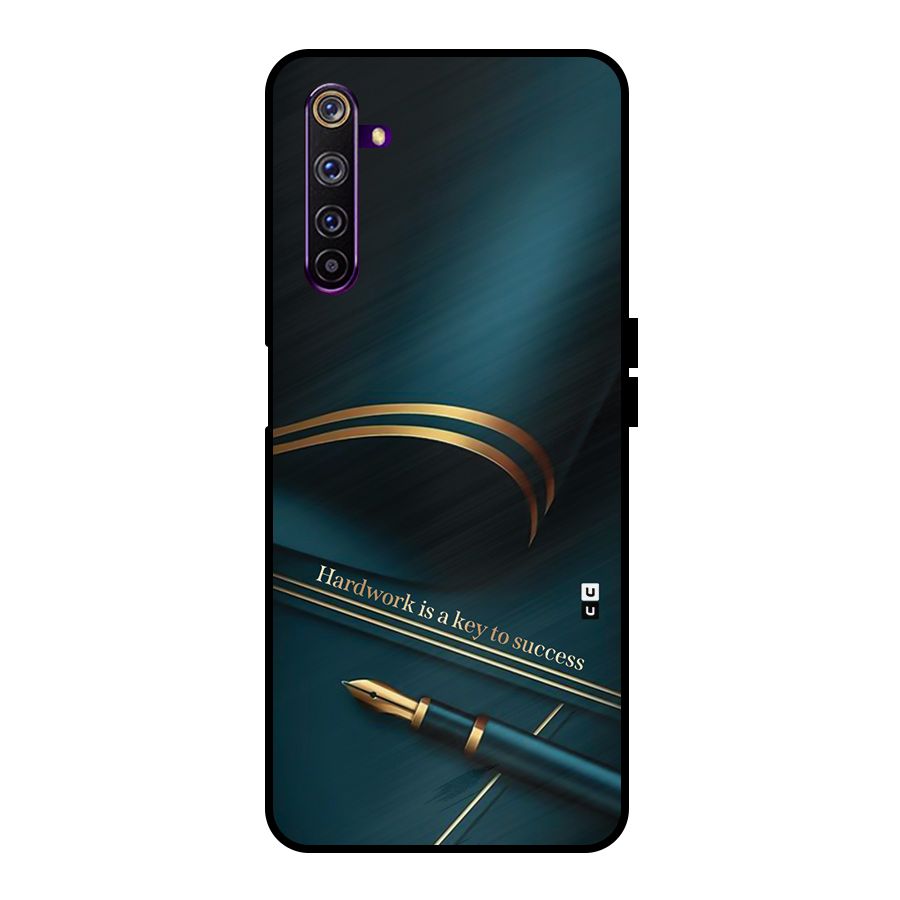 Hardwork Is Key Metal Back Case for Realme 6 Pro