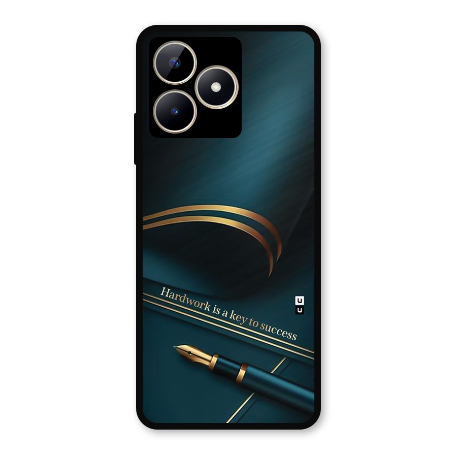 Hardwork Is Key Metal Back Case for Realme C53