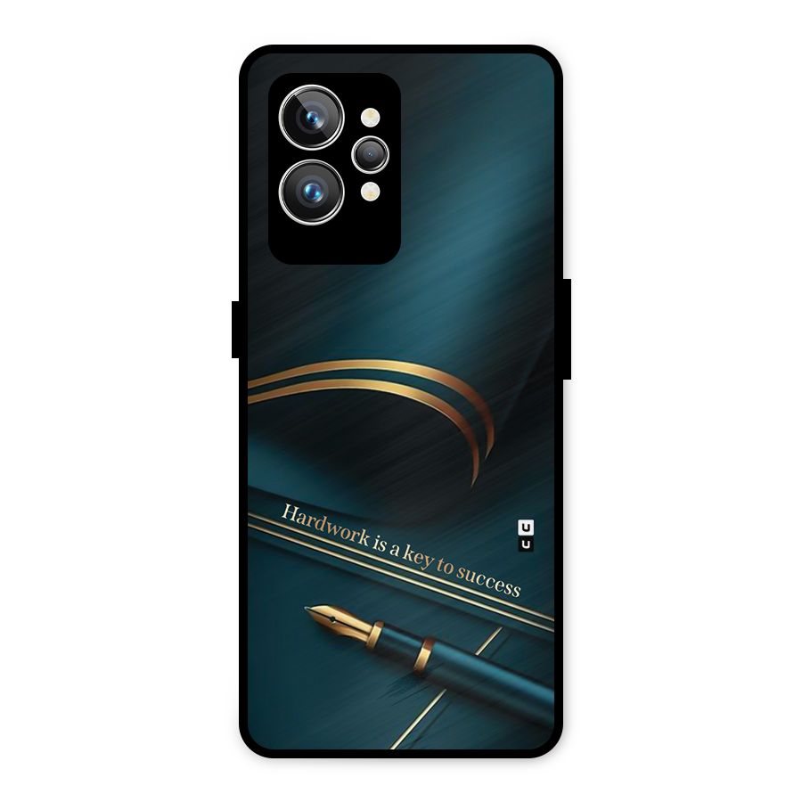 Hardwork Is Key Metal Back Case for Realme GT2 Pro