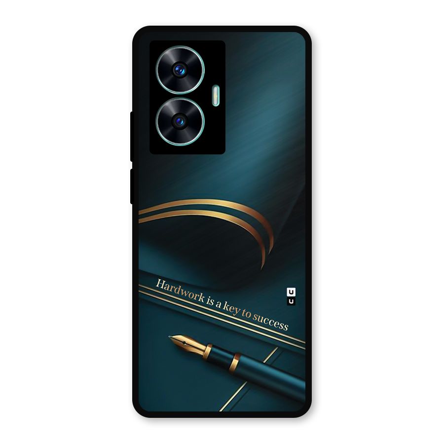 Hardwork Is Key Metal Back Case for Realme Narzo N55