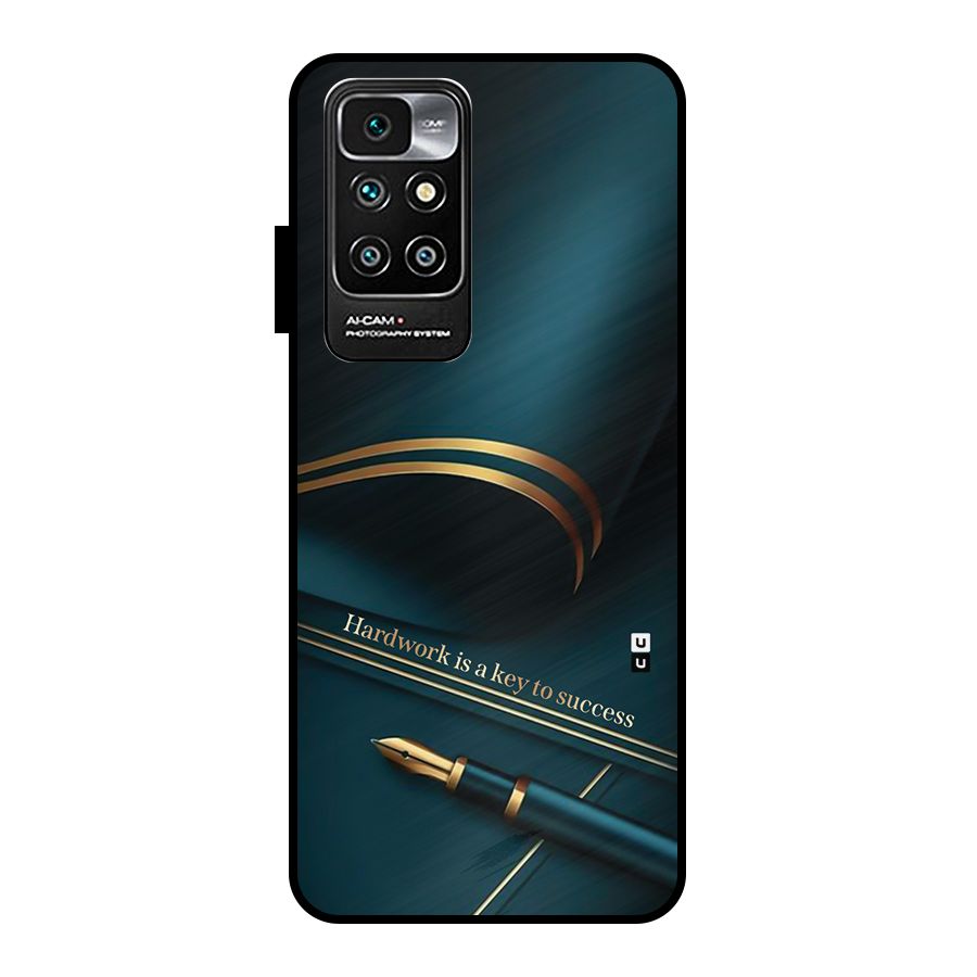 Hardwork Is Key Metal Back Case for Redmi 10 Prime