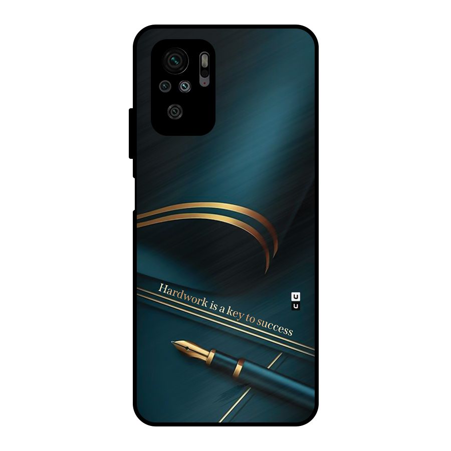 Hardwork Is Key Metal Back Case for Redmi Note 10