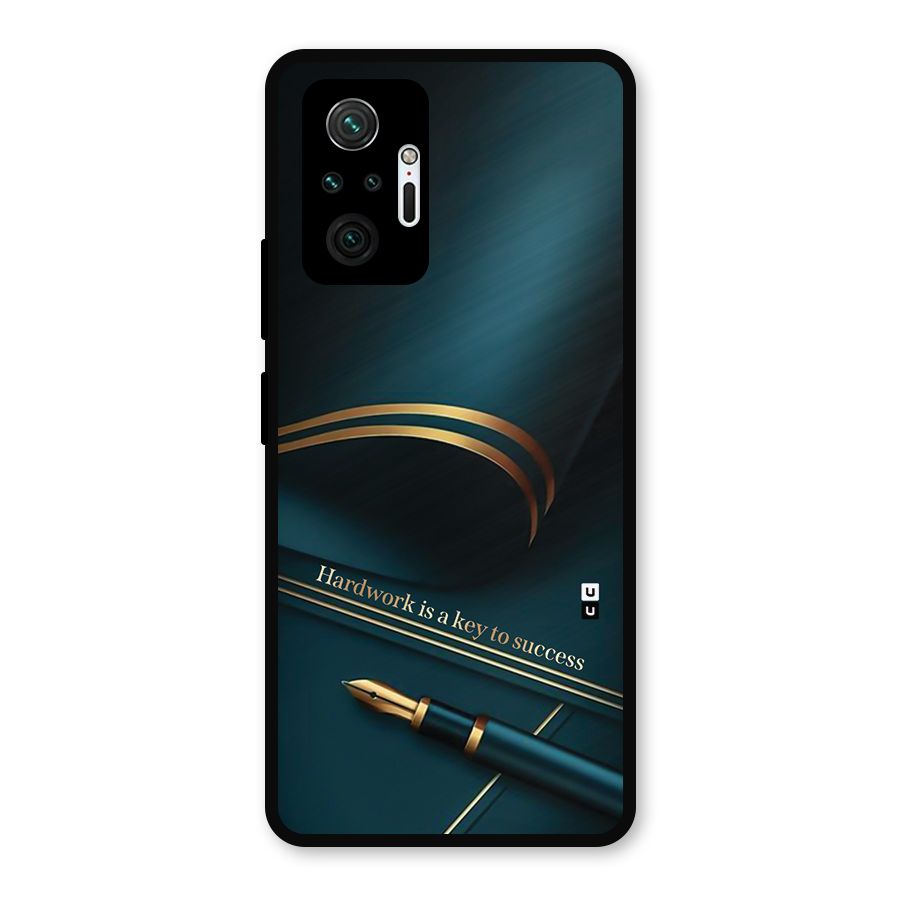 Hardwork Is Key Metal Back Case for Redmi Note 10 Pro