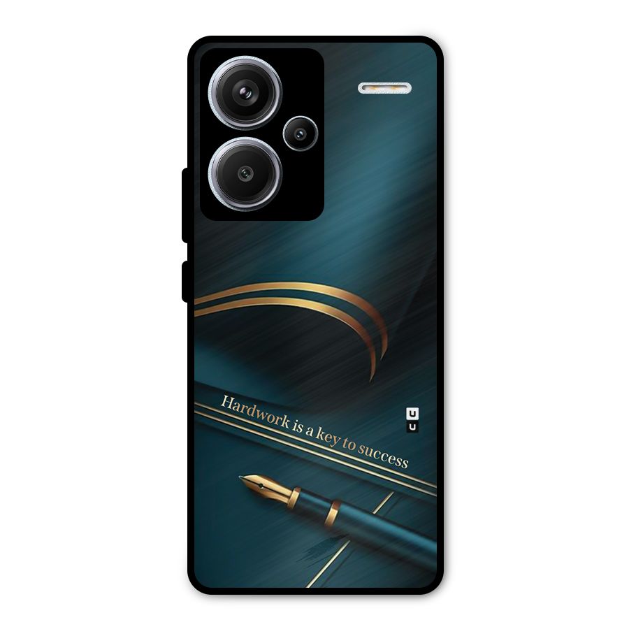 Hardwork Is Key Metal Back Case for Redmi Note 13 Pro Plus