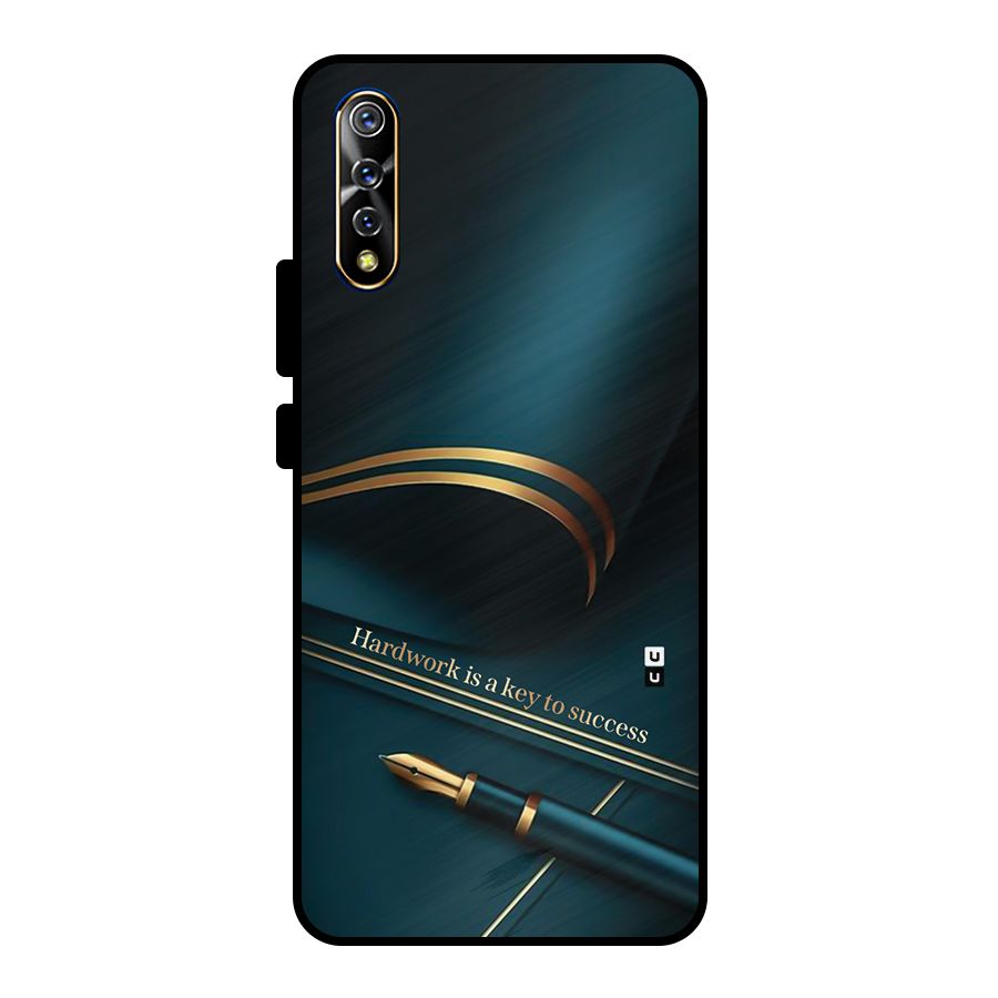 Hardwork Is Key Metal Back Case for Vivo S1