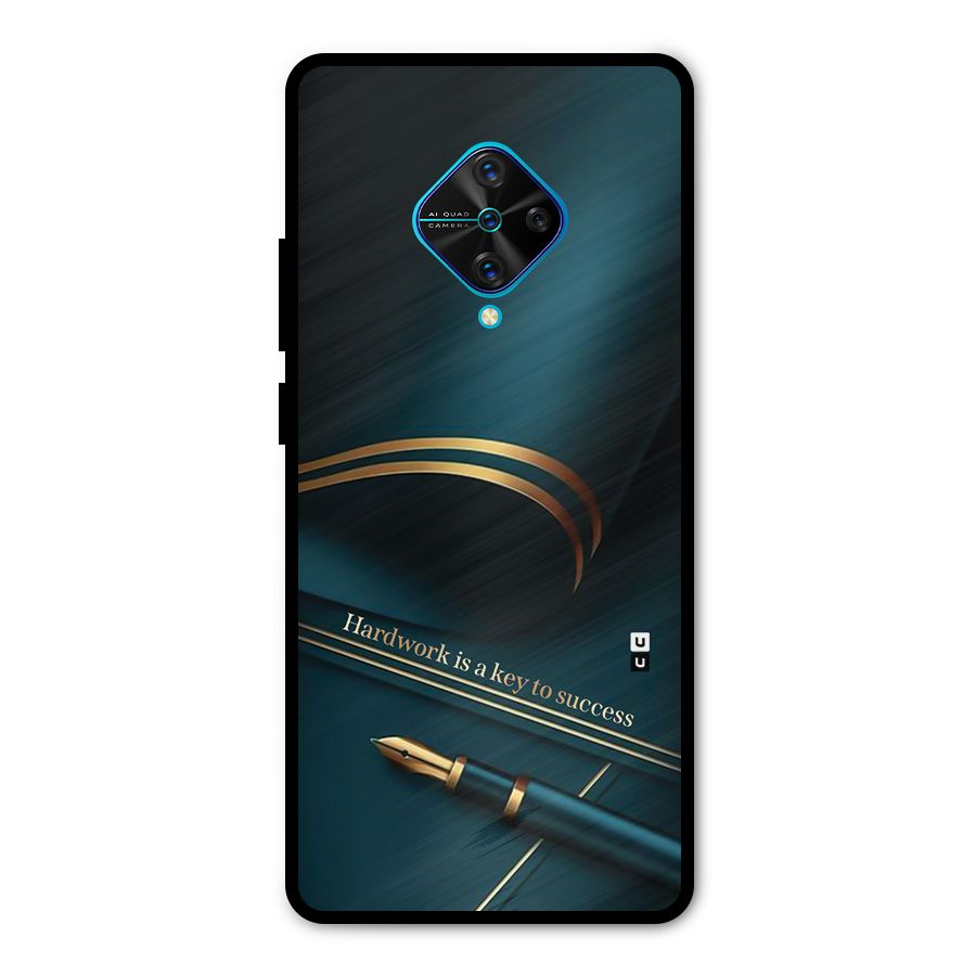 Hardwork Is Key Metal Back Case for Vivo S1 Pro