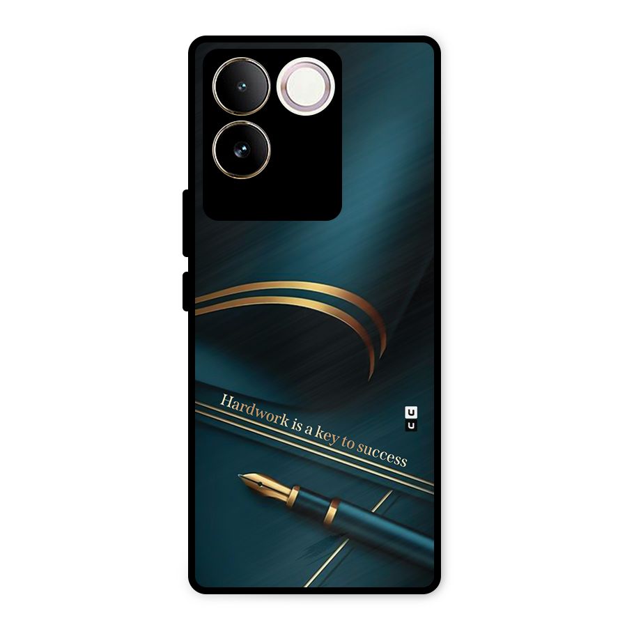 Hardwork Is Key Metal Back Case for Vivo T2 Pro