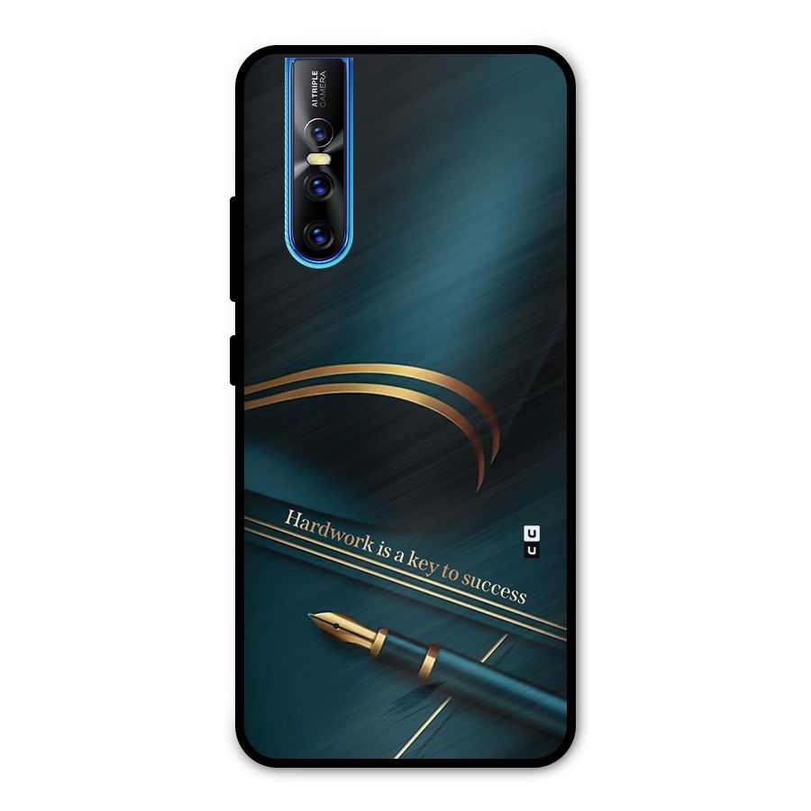 Hardwork Is Key Metal Back Case for Vivo V15 Pro
