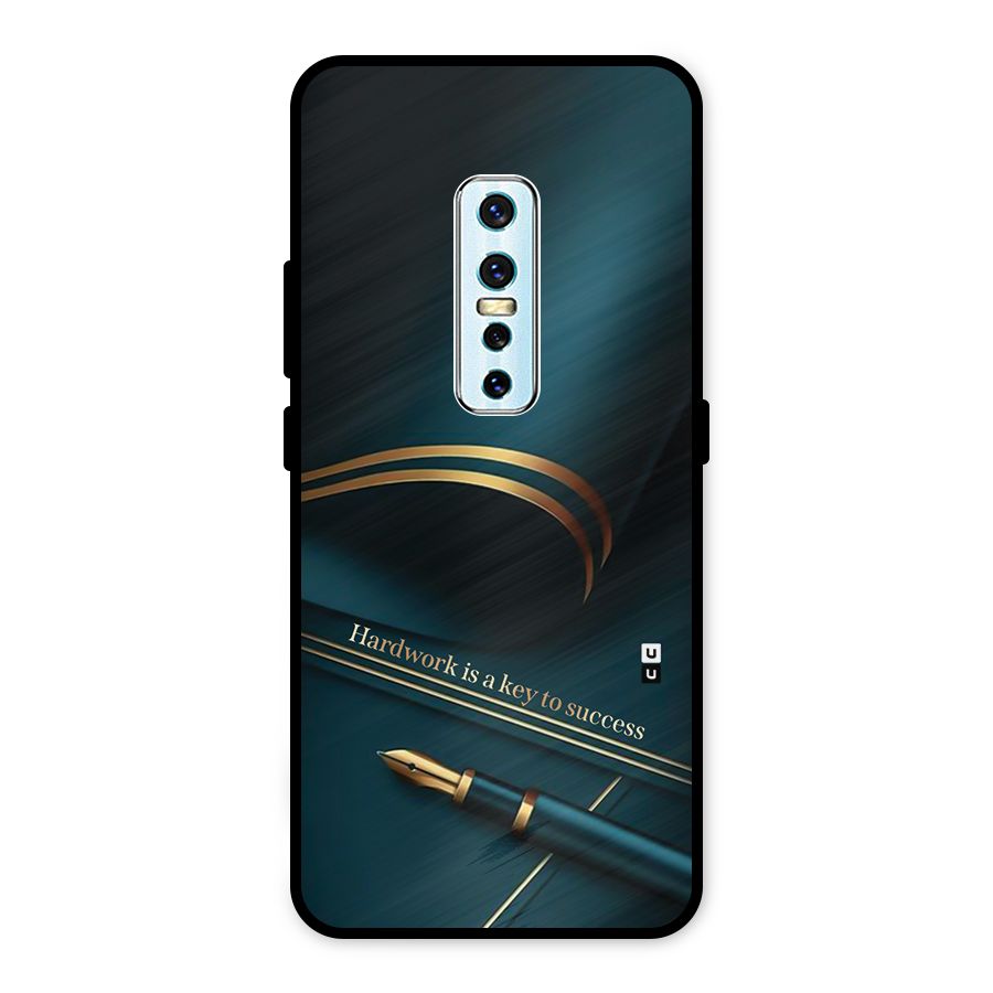 Hardwork Is Key Metal Back Case for Vivo V17 Pro