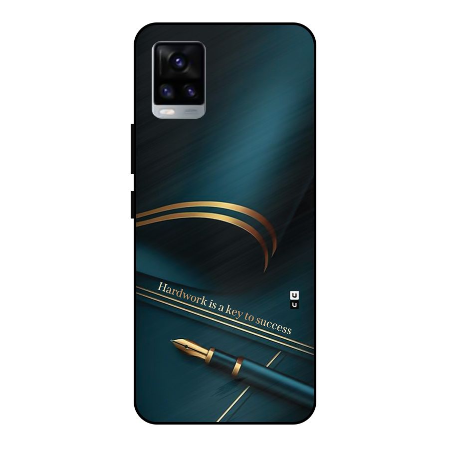 Hardwork Is Key Metal Back Case for Vivo V20 2021